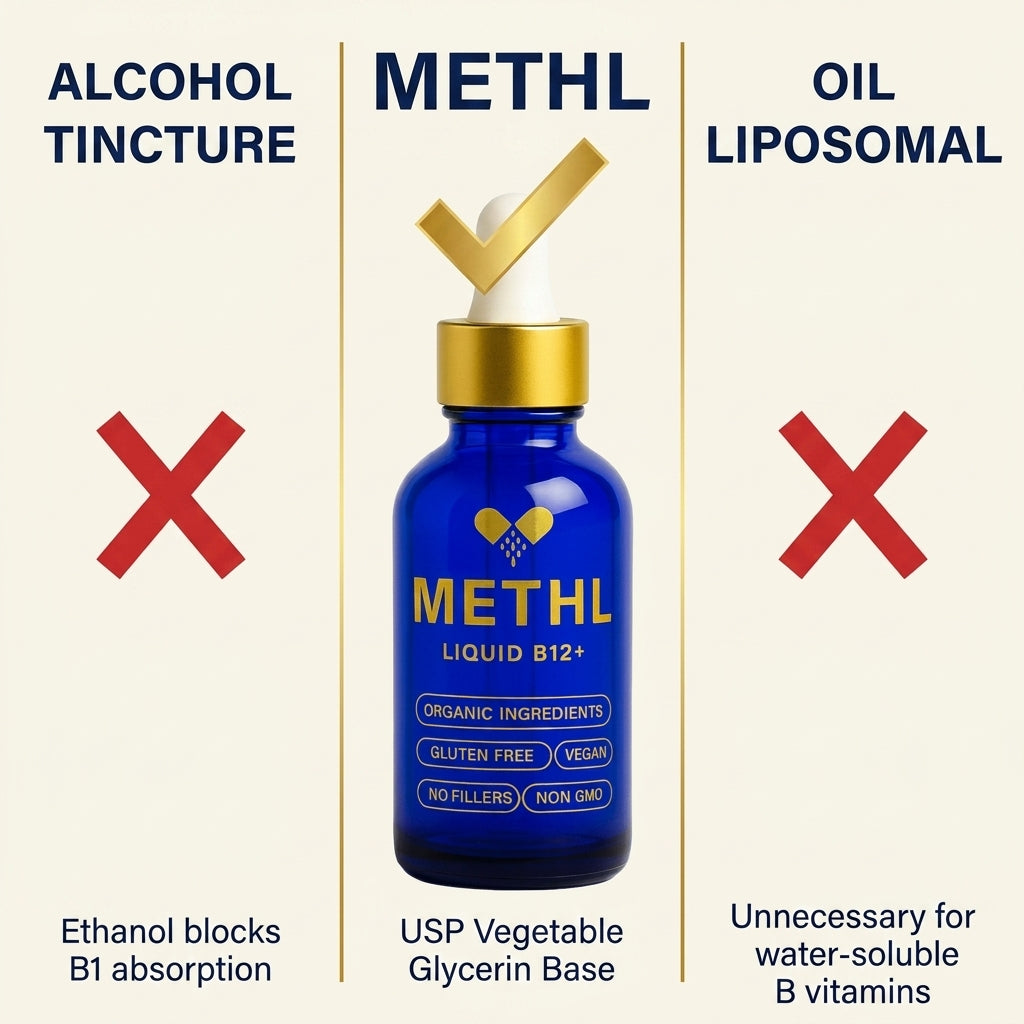 Methylated B Complex Liquid Drops with TMG | MTHFR Support | METHL multivitamin METHL Only Multivitamins