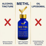Methylated B Complex Liquid Drops with TMG | MTHFR Support | METHL multivitamin METHL Only Multivitamins