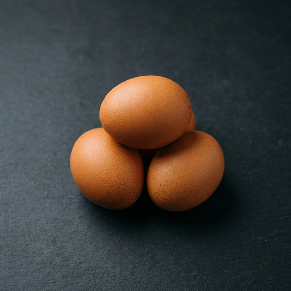 Fresh brown eggs — natural biotin B7 source — METHL Water-Based B Complex