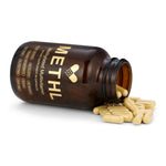 METHL methylated multivitamin product packaging with green glass bottle - Only Multivitamin clean formula